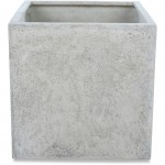 Alona Beige Taupe Stone, Resin, Fiberglass Cube Planter