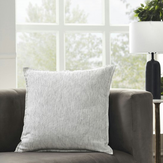 Syden White/Black Linen Pillow