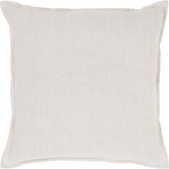 Shayaz White/Natural Linen Pillow