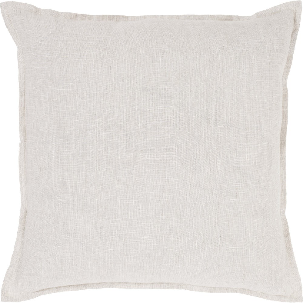 Shayaz White/Natural Linen Pillow