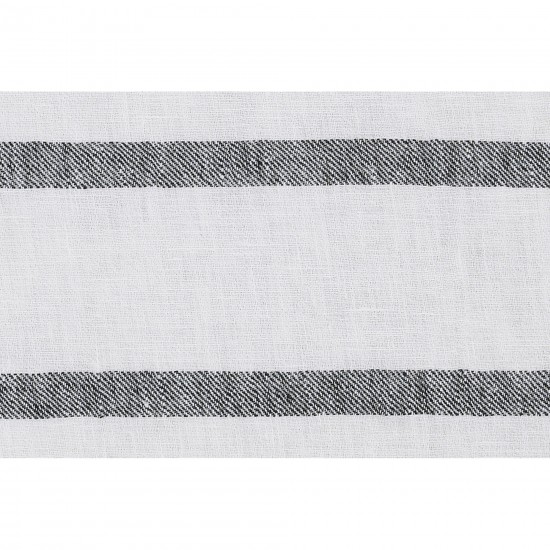 Nimah White/Black Linen Pillow