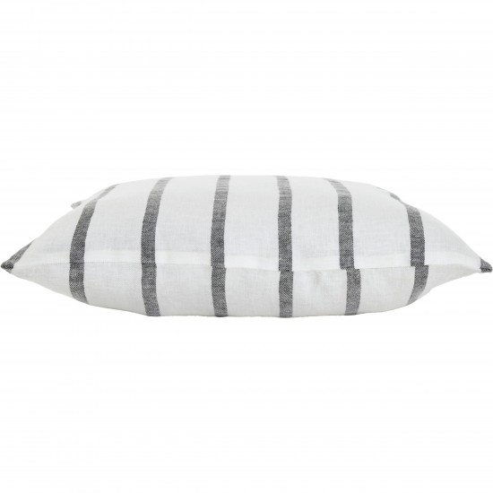 Nimah White/Black Linen Pillow
