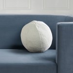 Solan Ivory Boucle Fabric Pillow