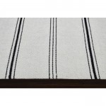 Alice Ivory/Black Hand Woven Wool Rug (94X122)