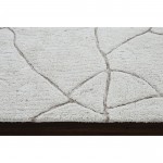 Allen Off-White/Taupe Machine Tufted Micro Polyester Rug (63X87)
