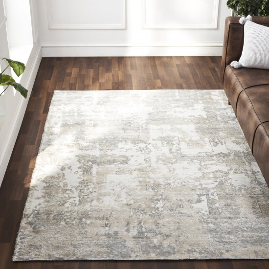 Cusano Ivory/Beige Woven Printed Polyester Rug (39X59)