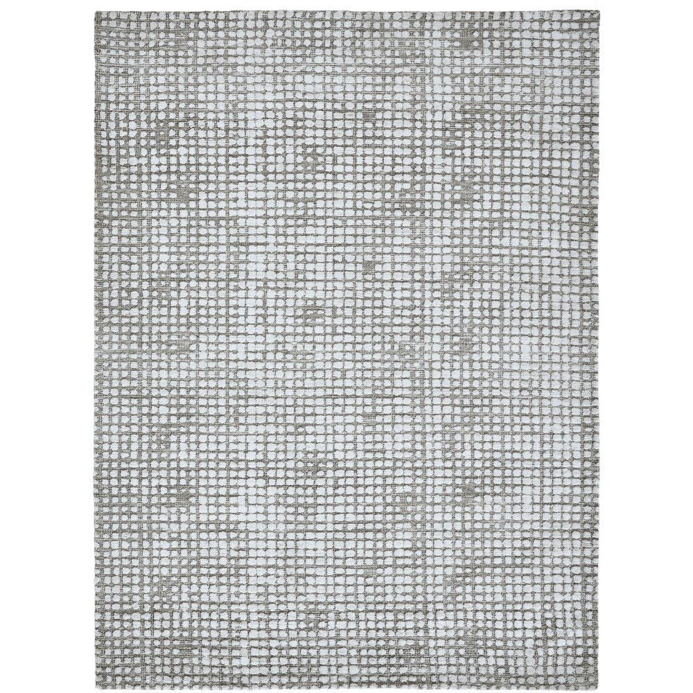 Hazel Taupe/Ivory Machine Knitted Micro Polyester Rug (39X59)