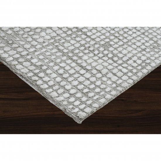 Hazel Taupe/Ivory Machine Knitted Micro Polyester Rug (39X59)