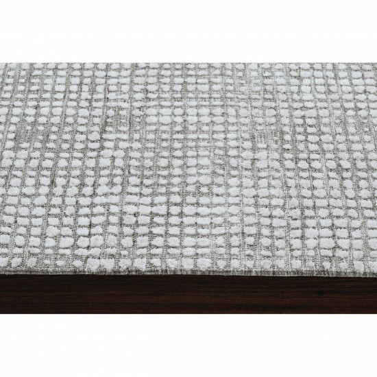 Hazel Taupe/Ivory Machine Knitted Micro Polyester Rug (39X59)