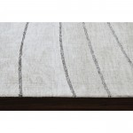 Hazel Off-White/Grey Machine Knitted Micro Polyester Rug (39X59)