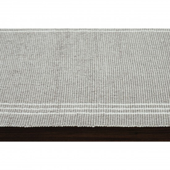 Lindley Oatmeal Hand Woven Wool, Polyester Rug (94X122)