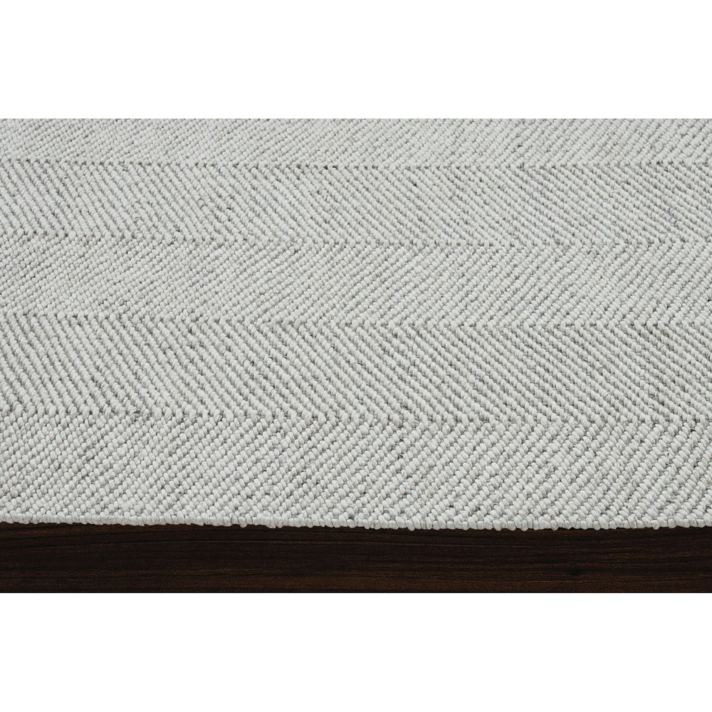 Malur Ivory/Silver Hand Woven Wool, Polyester Rug (39X59) Malur Ivory/Silver Hand Woven Wool, Polyester Rug (39X59)