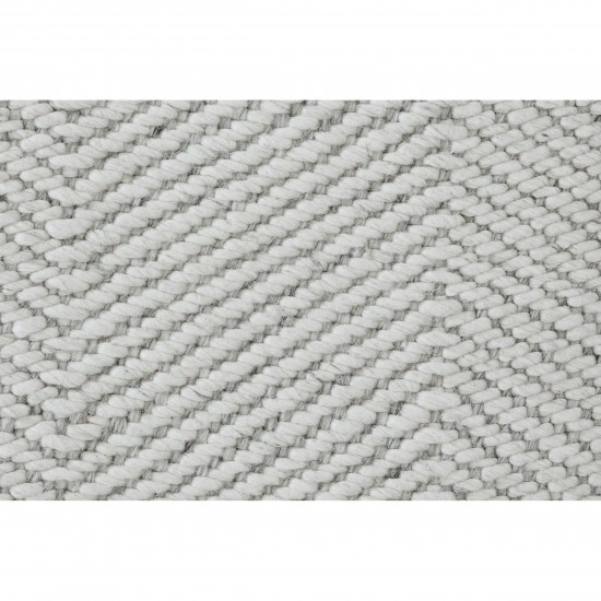 Malur Ivory/Silver Hand Woven Wool, Polyester Rug (39X59)