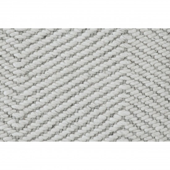 Malur Ivory/Silver Hand Woven Wool, Polyester Rug (63X87)