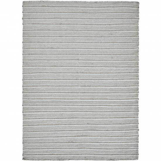 Orria Ivory/Grey Hand Woven Wool, Polyester Rug (24X39)