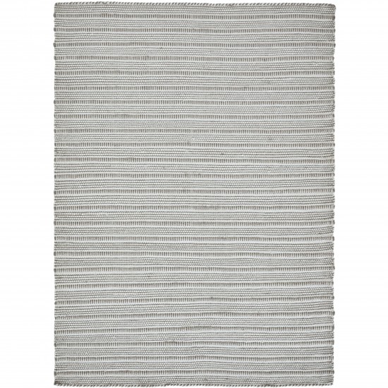 Orria Ivory/Grey Hand Woven Wool, Polyester Rug (63X87)