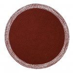 Bordered Under-Tree Christmas Reversible Round Rug - Red 35” x 35”