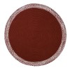 Bordered Under-Tree Christmas Reversible Round Rug - Red 45” x 45”