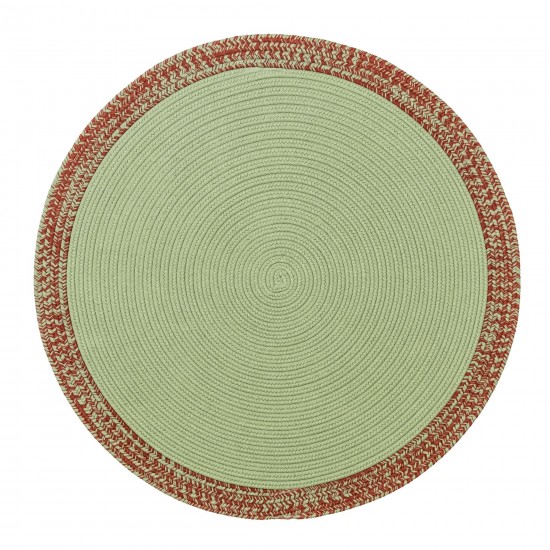 Bordered Under-Tree Christmas Reversible Round Rug - Green 45” x 45”