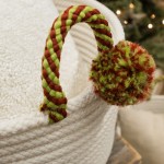 Candy Cane Basket - Red/Green 14"x14"x14"