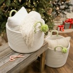 Candy Cane Basket - Green 14"x14"x14"