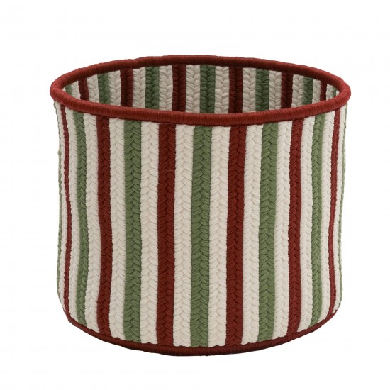 Comet Stripe Christmas Basket - Red Multi 14"x14"x12"