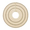 Cozy Natural Wool Stripe Holiday Tree Skirt - Natural 50” x 50”