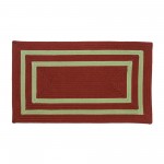 Double Border Christmas Rug - Red/Green 22" x 34"