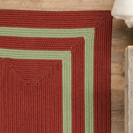 Double Border Christmas Rug - Red/Green 22" x 34"