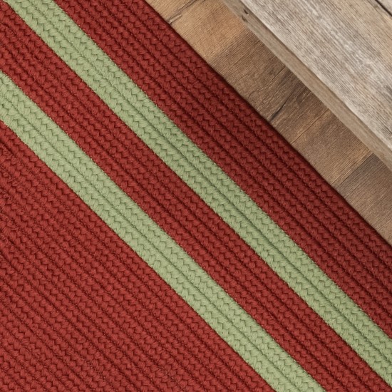 Double Border Christmas Rug - Red/Green 27" x 46"