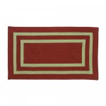Double Border Christmas Rug - Red/Green 34" x 58"