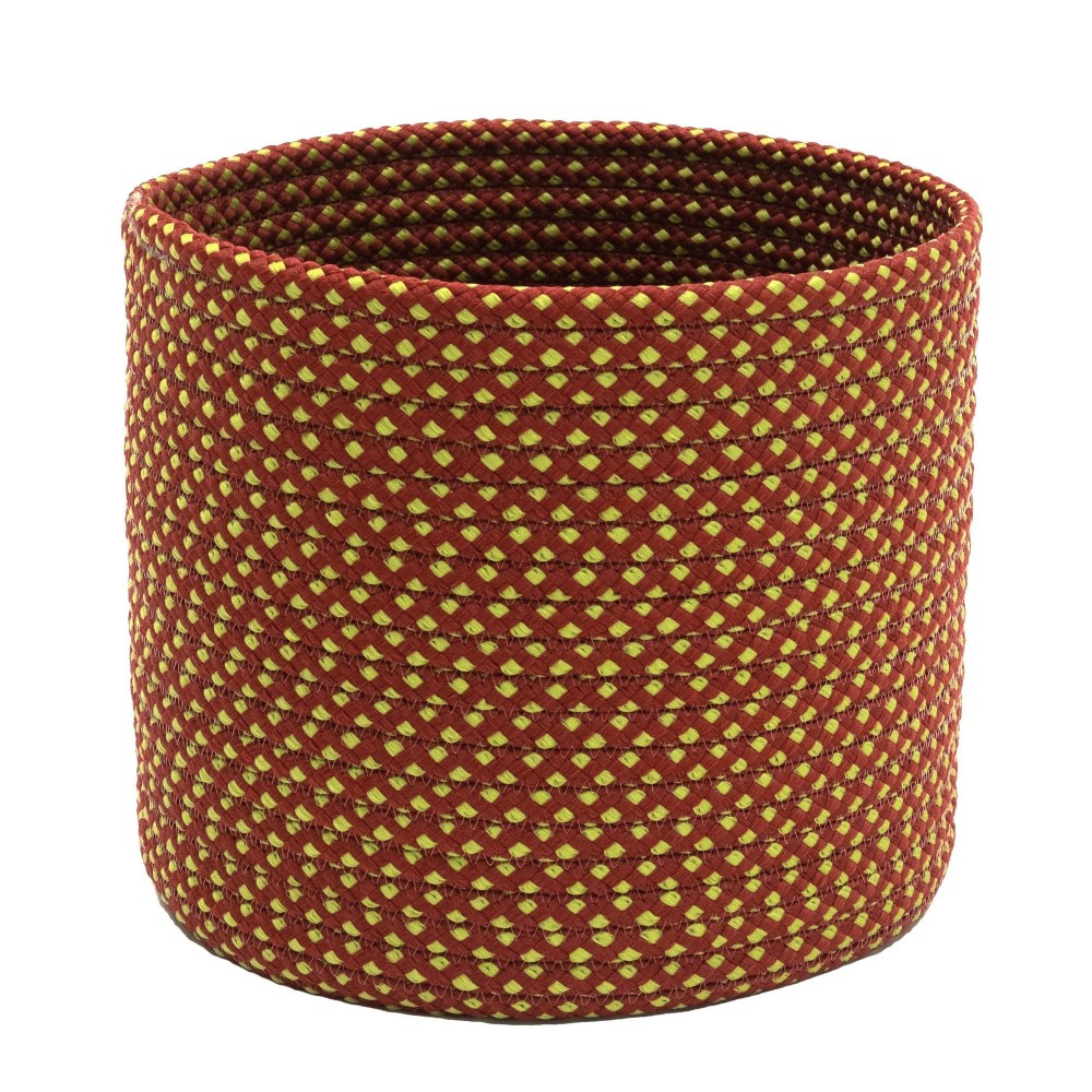 Holiday-Vibes Diamond Weave Basket - Vibe Green/Red 12"x12"x10" Holiday-Vibes Diamond Weave Basket - Vibe Green/Red 12"x12"x10"