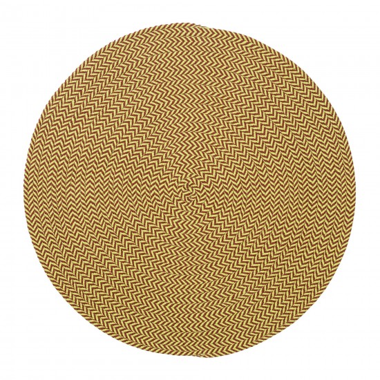 Holiday-Vibes Under Tree Reversible Round Rug - Chevron Vibe 35” x 35”