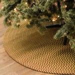 Holiday-Vibes Under Tree Reversible Round Rug - Chevron Vibe 45” x 45”