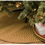 Holiday-Vibes Under Tree Reversible Round Rug - Chevron Vibe 45” x 45”