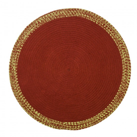 Holiday-Vibes Under Tree Reversible Round Rug - Border Vibe 35” x 35”