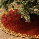 Holiday-Vibes Under Tree Reversible Round Rug - Border Vibe 65” x 65”