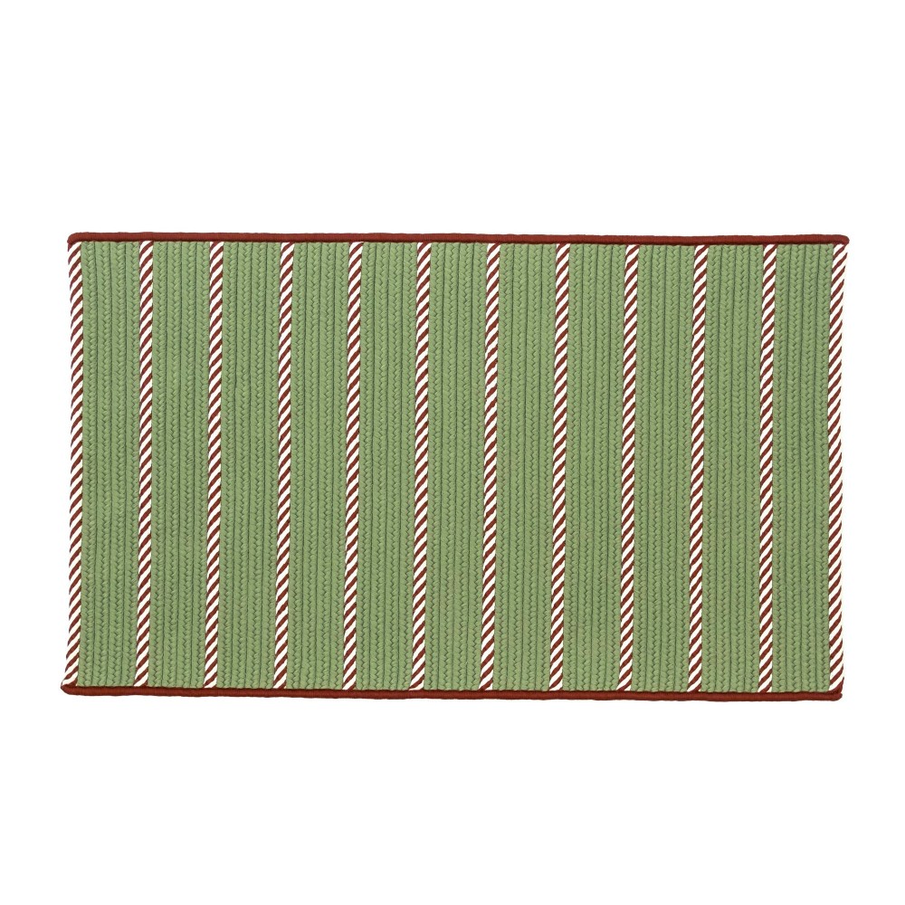 Naughty Elf Stripe Christmas Rug - Green 27" x 46"