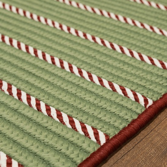 Naughty Elf Stripe Christmas Rug - Green 27" x 46"