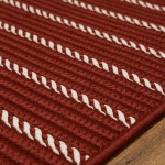 Naughty Elf Stripe Christmas Rug - Red 34" x 58"