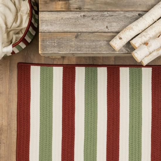Rudolf Reversible Holiday Rug - Red/Green/White 22" x 34"