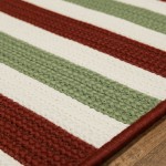 Rudolf Reversible Holiday Rug - Red/Green/White 34" x 58"