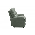 39PHL-1115 Enzo Power Reclining Sofa, Antonio Green Gray