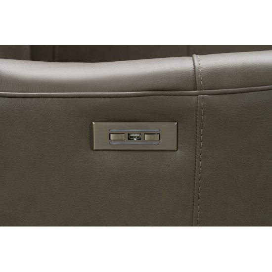 8P-1169 Marion Power Swivel Glider Recliner, Georgia Gray