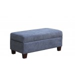 Diego Gray Fabric Sectional Sofa, Storage Ottoman, and 2 Accent Pillows