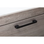 Apollo Gray Oak Finish Coffee Table with Marble Finish Top with Drawer