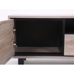 Apollo Gray Oak Finish TV Stand and Coffee Table Set