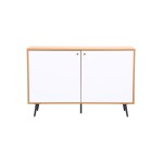 Carlotta Light Brown and White Storage Console Cabinet Table