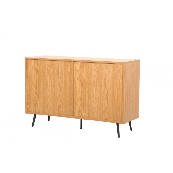 Carlotta Light Brown and White Storage Console Cabinet Table