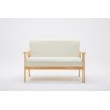 Bahamas Beige Linen Fabric Loveseat